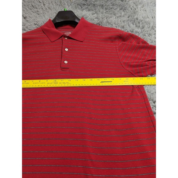 Greg Norman Play Dry Golf Polo Shirt Mens Size Large L‎ Red Gray Striped - Picture 3 of 9